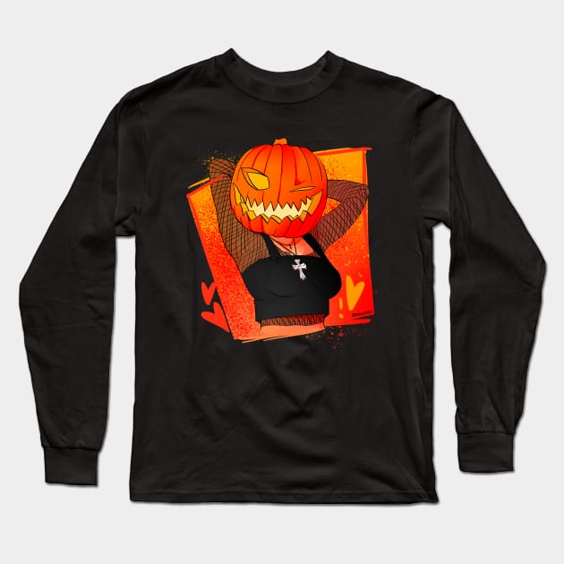 Pumpkina Long Sleeve T-Shirt by @akaluciarts